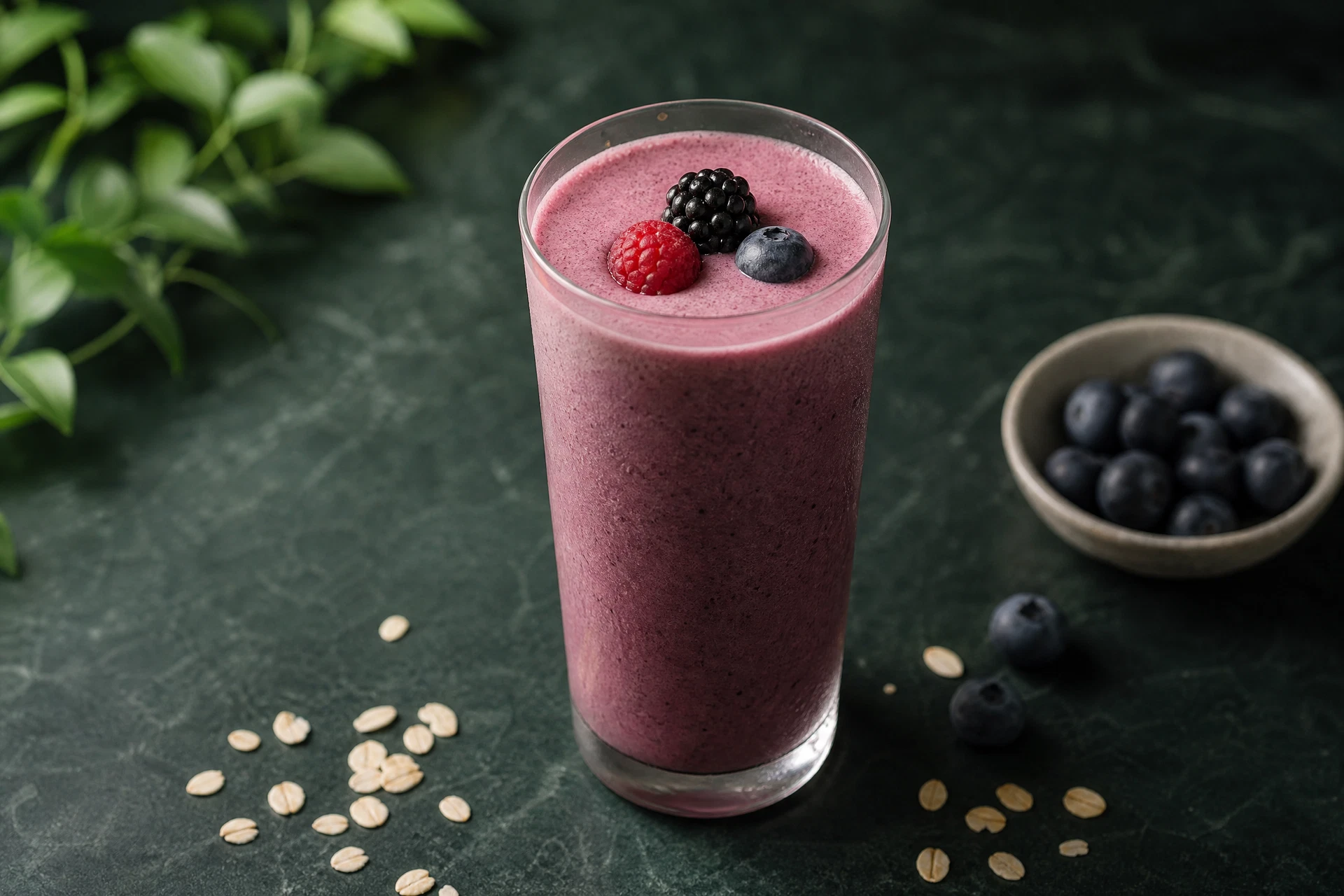 Berry oat protein shake