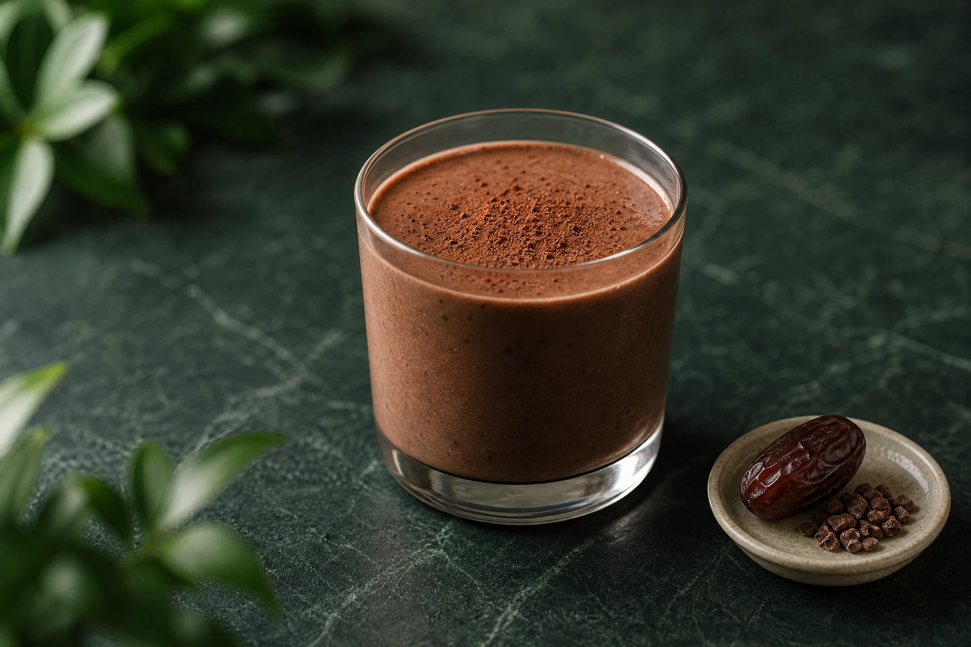 Cacao and date plant protein shake