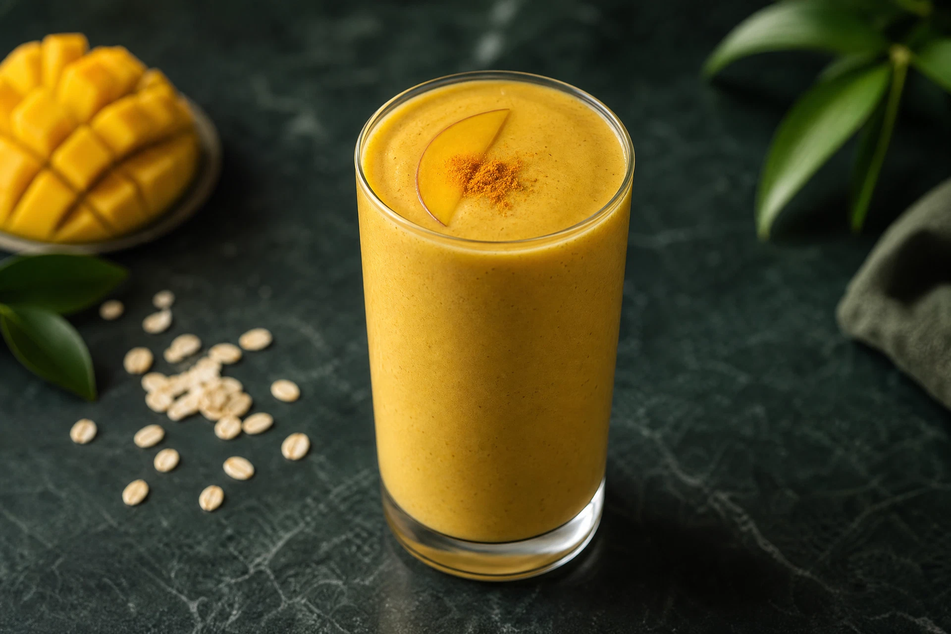 Mango turmeric oat smoothie